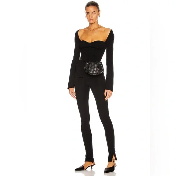 Toteme Black Zip leggings Pants with Ankle Zipper - Picture 4 of 11